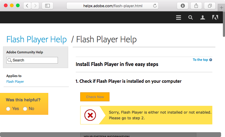 latest adobe flash player for mac download
